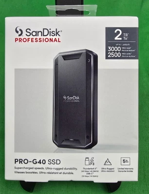 SSD Externo Portátil SanDisk PRO-G40 2 TB NVMe USB-C (SDPS31H-002T-GBCND) NUEVO (E2 Foto 1 de 4