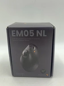 ProtoArc EM05 NL Vertical ERGONOMIC Wireless Violet Trackball Rechargeable Mouse - Picture 1 of 6