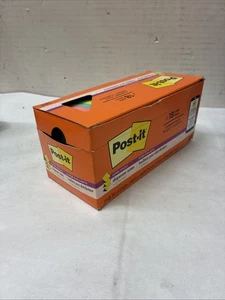 3M Post-it Super Sticky Notes 3" x 3" Multicolor 18 Pads, 90 Sheets Total 1620 - Picture 1 of 2