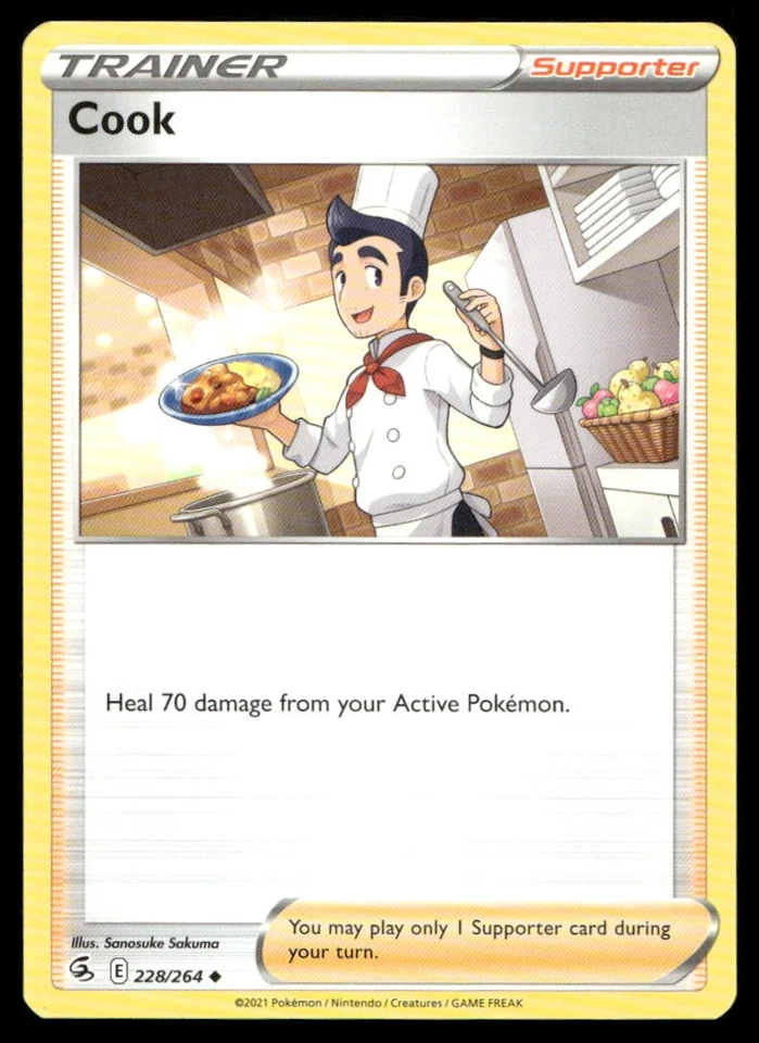 Cook Uncommon SWSH08: Fusion Strike 228/264 NM - Image 1 of 1