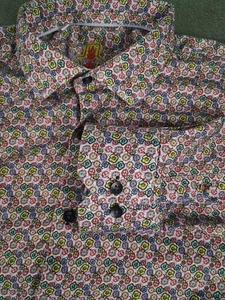 Luchiano Visconti Shirt XXL Colorful Micro Floral Print Signature Collection - Picture 1 of 10