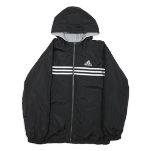 Chaqueta reversible con capucha blanca y negra ADIDAS para niños L mezcla de poliamida - Imagen 1 de 6