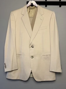SARTORIA CASTANGIA 100% Wool Sport Coat With Vest & Pants 50R Tan Beige Solid - Picture 1 of 22