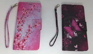 Moto G Pure & Moto G Power Wristlet Wallet Cell Phone Butterfly Fashion Cases - Picture 1 of 7