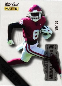 2022 Wild Card Matte #MB-91 Michael Woods II 20 Stripes White #/100 - Picture 1 of 2