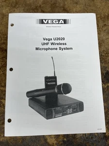 Vega U2020 UHF Funk Mikrofonsystem Handbuch Kabellos Ersatzheft - Bild 1 von 3