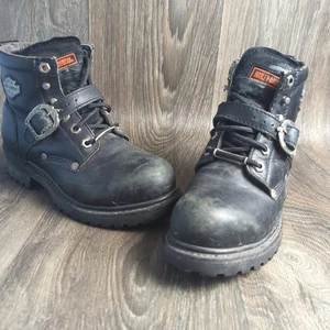 Harley Davidson Stiefel Damen 6 schwarz Leder Motorradfahren Modell 81048 - Bild 1 von 12