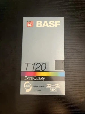 Sealed Blank VHS Video Tape BASF T-120 Extra Quality 6 Hours Recordable Media - Image 1 of 3