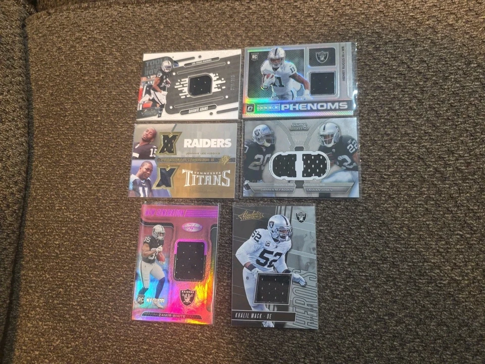 Lote de parches de los Raiders de Las Vegas... Adams... Ruggs... Higgins... Mcfadden... Jones... Foto 1 de 4