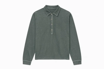 Boglioli Cashmere Cotton Grey Long Sleeve Polo Size S Luxury RRP £410 - Image 1 of 4