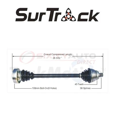 SurTrack CV Axle Shaft for 1992-1994 Audi 100 Quattro 2.8L V6 - Constant tu Foto 1 de 4