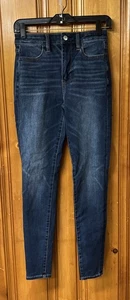Jeggings nuovi American Eagle Super Hi-rise taglia 2 lavaggio scuro - Foto 1 di 3
