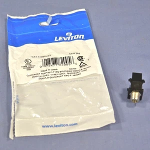 Leviton Black Quickport Snap-In F-Type Coaxial Cable Jack 75-Ohm 41084-FEF - Picture 1 of 5