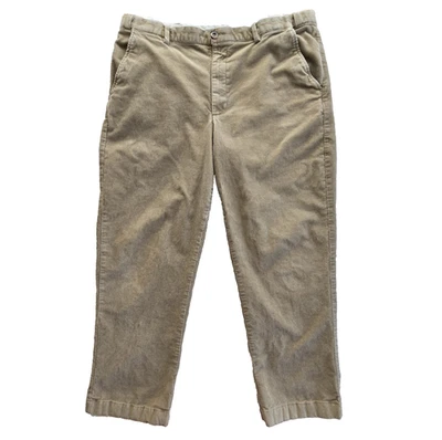 LL Bean Comfort Waist Pants Mens 38x30 Tan Corduroy Chino Stretch Classic Preppy - Image 1 of 4
