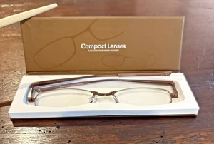 Kompakte Gläser flach faltbare Lesebrille Espresso +1,5 optische Qualität - Bild 1 von 8