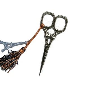 Sajou French Embroidery Scissor - Silver Eiffel Tower - Tassel & Charm - Picture 1 of 1