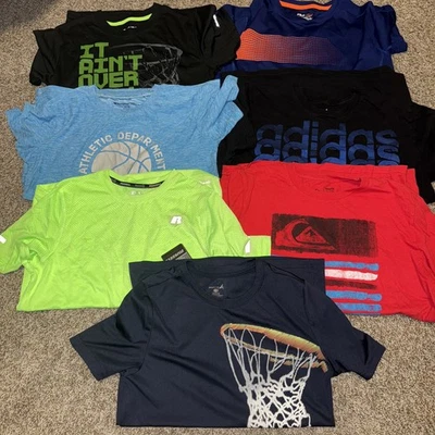 Lot Of 7 Youth Boys Spring Summer Athletic Tops L/XL 14-16  - Image 1 of 4
