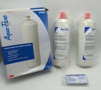 Aqua Pure AP5527 Lot of 2 Reverse Osmosis Pre / Post Water Filter Cartridges 3M - Image 1 of 4