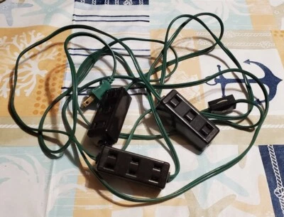 Vintage Indoor Multiple Outlet Extension Cord - Minature Christmas Lights - 12' - Image 1 of 4