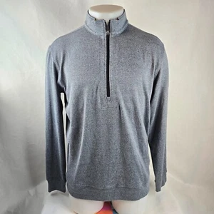 Straight Down Sweater Mens Medium Grey Quarter Zip Performance Grey Goose Golf - Picture 1 of 10