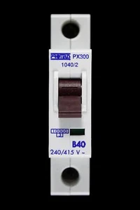 DISYUNTOR CIRCUITO PROTEUS 40 AMP TIPO B 10kA MCB PX300 1040/2 - Imagen 1 de 6
