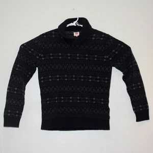 Levis Herren Langarm Pullover Schalkragen Pulli Gr. Medium Blau - Bild 1 von 6