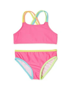 Wonder Nation Toddler Girls Bikini Tankini Swimsuit Set Size 12 Months - Picture 1 of 3