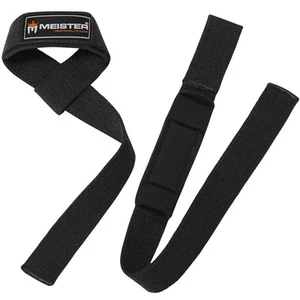 CORREAS DE LEVANTAMIENTO DE PESAS ACOLCHADAS NEOPRENO NEGRAS Barra Envolturas de muñeca MEISTER PAR ANTIDESLIZANTE - Imagen 1 de 2