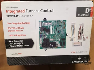 Emerson White-Rodgers 21V51D-751  Integrated Control Board 2Stage Carrier & ICP - Picture 1 of 9