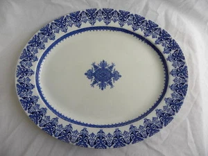 Antike 15" Henry Alcock & Co. Flow blaue Platte, um 1891-1910 - Bild 1 von 10