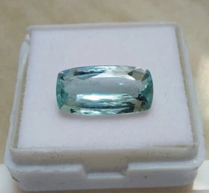 Cojín Natural Corte Aguamarina Top Brillo Color Sin Tratar Mejor Calidad 3.05 Ct - Imagen 1 de 9