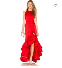 frida flame gown in red