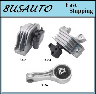 3 PIEZAS MONTAJE MOTOR Y TRANSMISIÓN APTO PARA CHRYSLER 200 2011-2014 2,4 L 6 velocidades - TRANSMISIÓN AUTOMÁTICA Foto 1 de 4