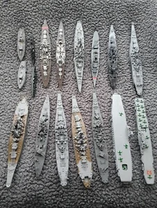 Selection Of Model Battleships 10 Mini Ship Made In Italy + 7 Others - Picture 1 of 19