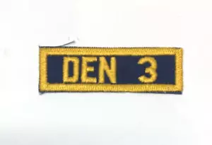 PARCHE BSA Boy Scouts Cub Den 3 Azul Amarillo - Imagen 1 de 2