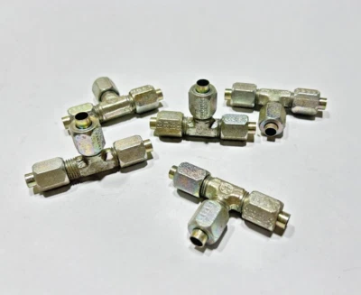 (5) C35705x4 WEATHERHEAD 1/4" Tube OD JIC 37° Flare-Twin Male UNION TEE Assembly - Image 1 of 4
