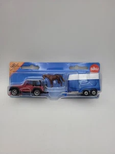 Siku No.1651, Car With Horse Trailer, Jeep Wrangler, Faulty Horse, See Photos. - Picture 1 of 22