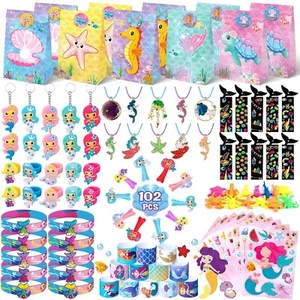 Mermaid Party Favors, 100 Pcs Mermaid Birthday Party Supplies, Baby Shower Go... - Picture 1 of 9