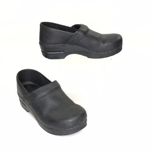 Zapatos zuecos profesionales Dansko sin cordones de cuero negros EUR 40 talla EE. UU. 9,5 - Imagen 1 de 9