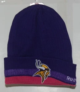Gorra tejida para cáncer de mama de los Minnesota Vikings con licencia de la NFL Reebok Team Apparel - Imagen 1 de 7
