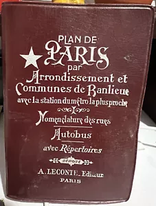 1970er Jahre Plan De Paris Führer Indikator Des Rues De Paris A. Leconte - Bild 1 von 7