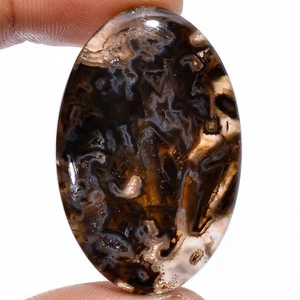 Natural Stick Agate Oval Shape Cabochon Loose Gemstone 60.5 Ct 41X26X6 mm X-8764 - Picture 1 of 2
