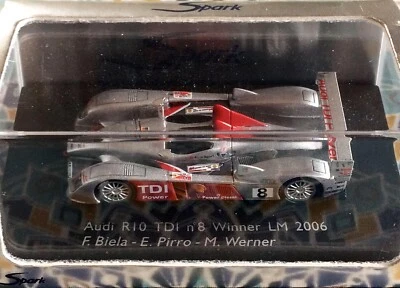 Spark 1/87 Audi R10 TDI 2006 Le Mans Racing Winner #8 Biela/Pirro Model Car - Image 1 of 4