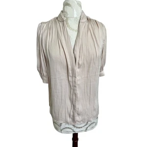 Blusa Philosophy semi transparente manga corta abotonada nueva con etiquetas grande  - Imagen 1 de 10