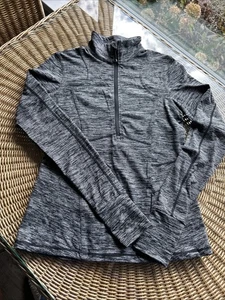 Lululemon Half Zip Pullover Damen S/M 6/8 grau schwarz meliert rundervoll schön! - Bild 1 von 11