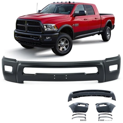 VRC Black Steel Front Bumper Face Bar For 2010-2018 Dodge Ram 2500 3500 w/ Fog Foto 1 de 4