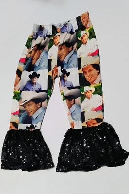 Pantalones de campana de lentejuelas 4T Boho vaquera George Strait Bella Breez para niñas Foto 1 de 4