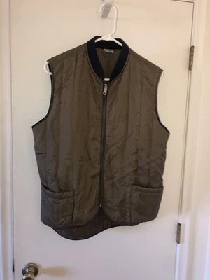 Vintage 70s Sears Work Leisure Brown Full Zip Puffer Vest Mens Size Medium - Image 1 of 4