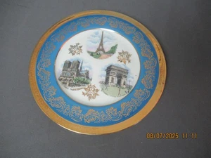 Vintage Limoges Decorative Eiffel Tower Plate - Paris France Souvenir - g5 sb - Bild 1 von 9