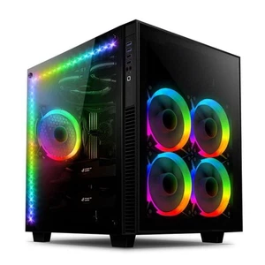 anidees Boîtier PC EATX/ATX en Verre trempé à Deux Chambres AI Crystal Cube A... - Afbeelding 1 van 9